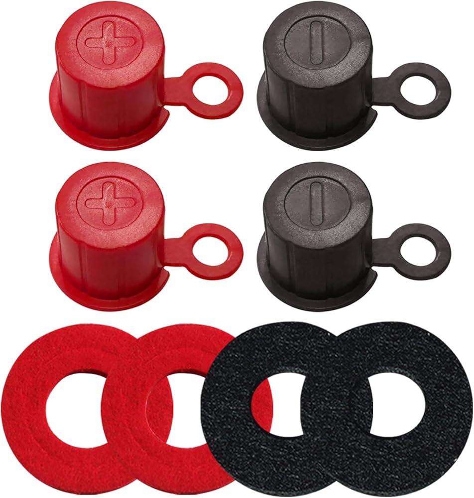 Plastic battery post caps — view 2
