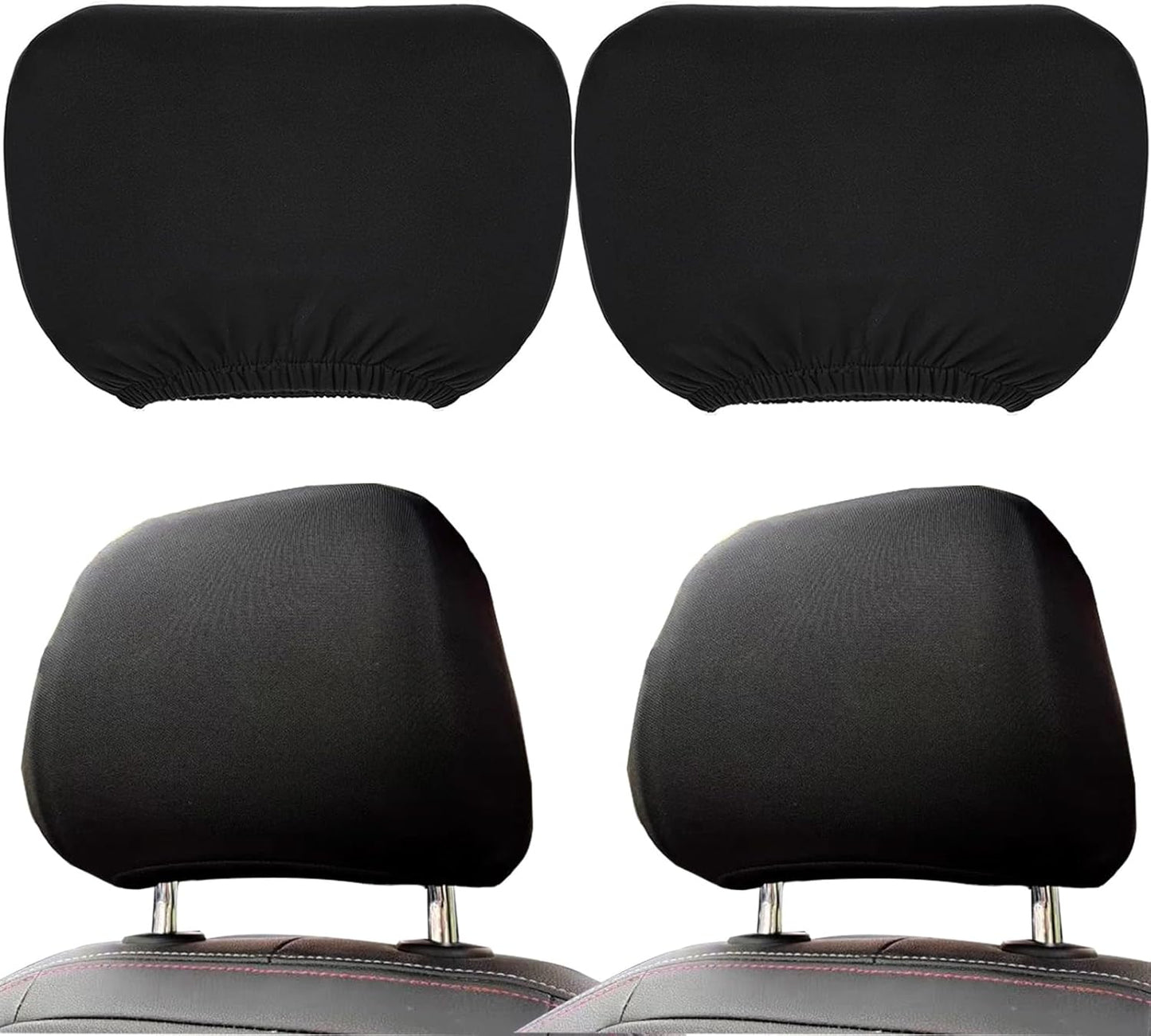 Car headrest covers — view 2