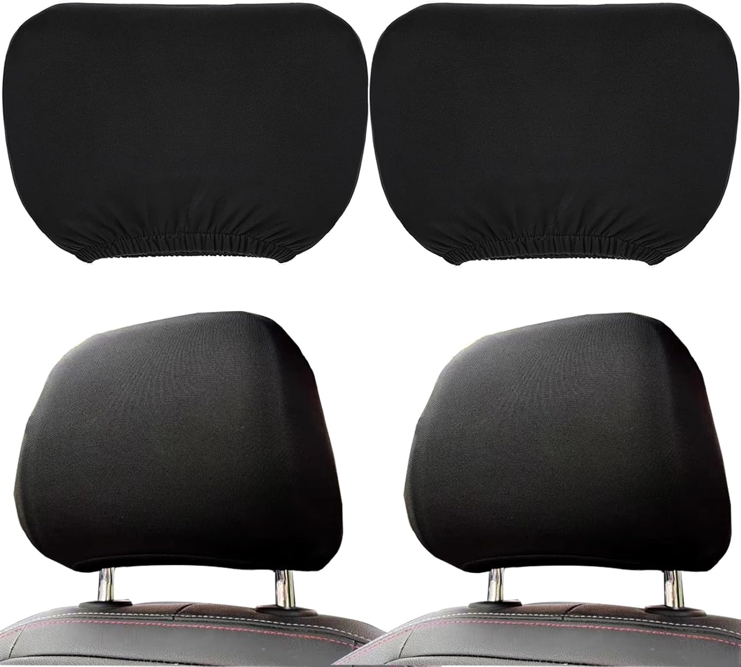 Car headrest covers — view 2