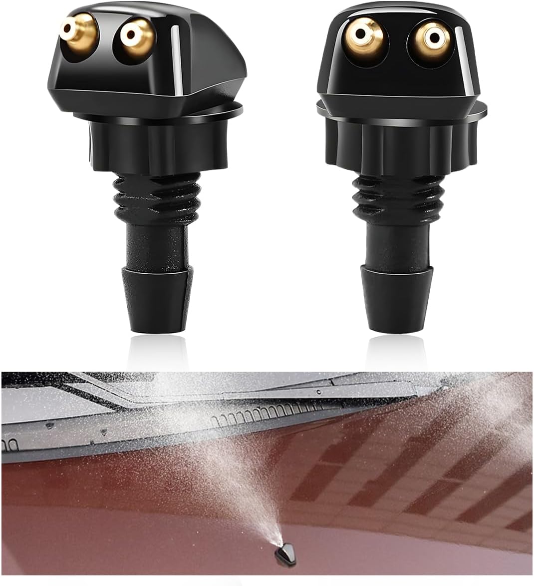 Front windshield washer nozzles — view 2