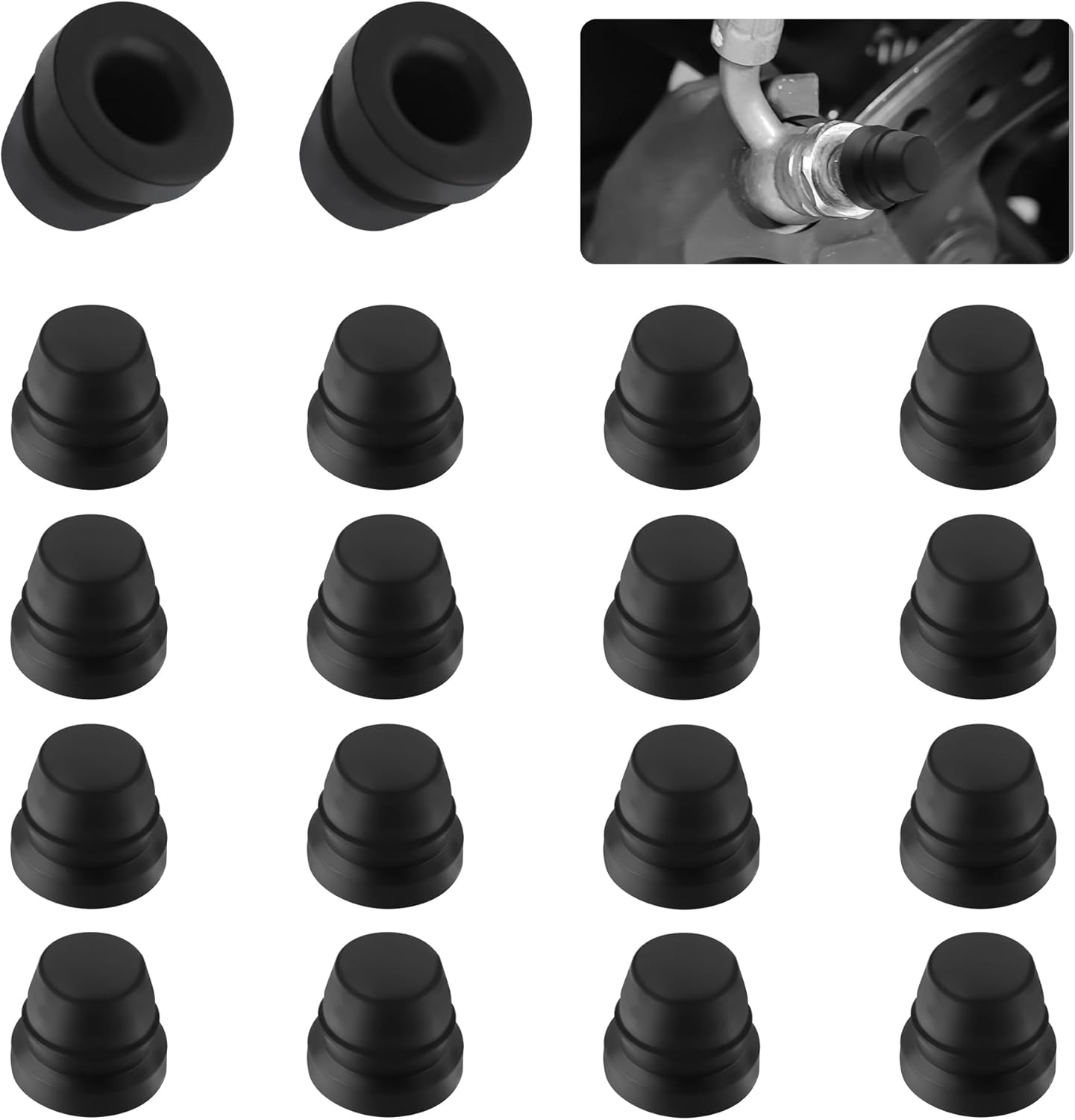 Car brake bleeder caps 18 piece — view 2
