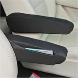 Car armrest cover with side pocket — view 2