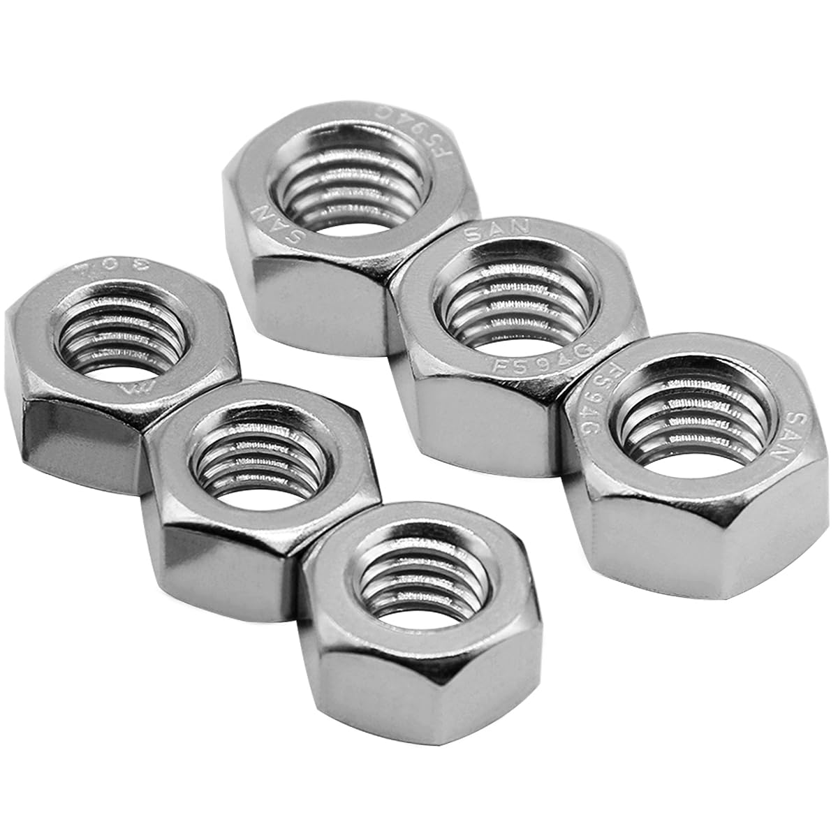 50 pcs 5/16-18 stainless steel nuts — view 5