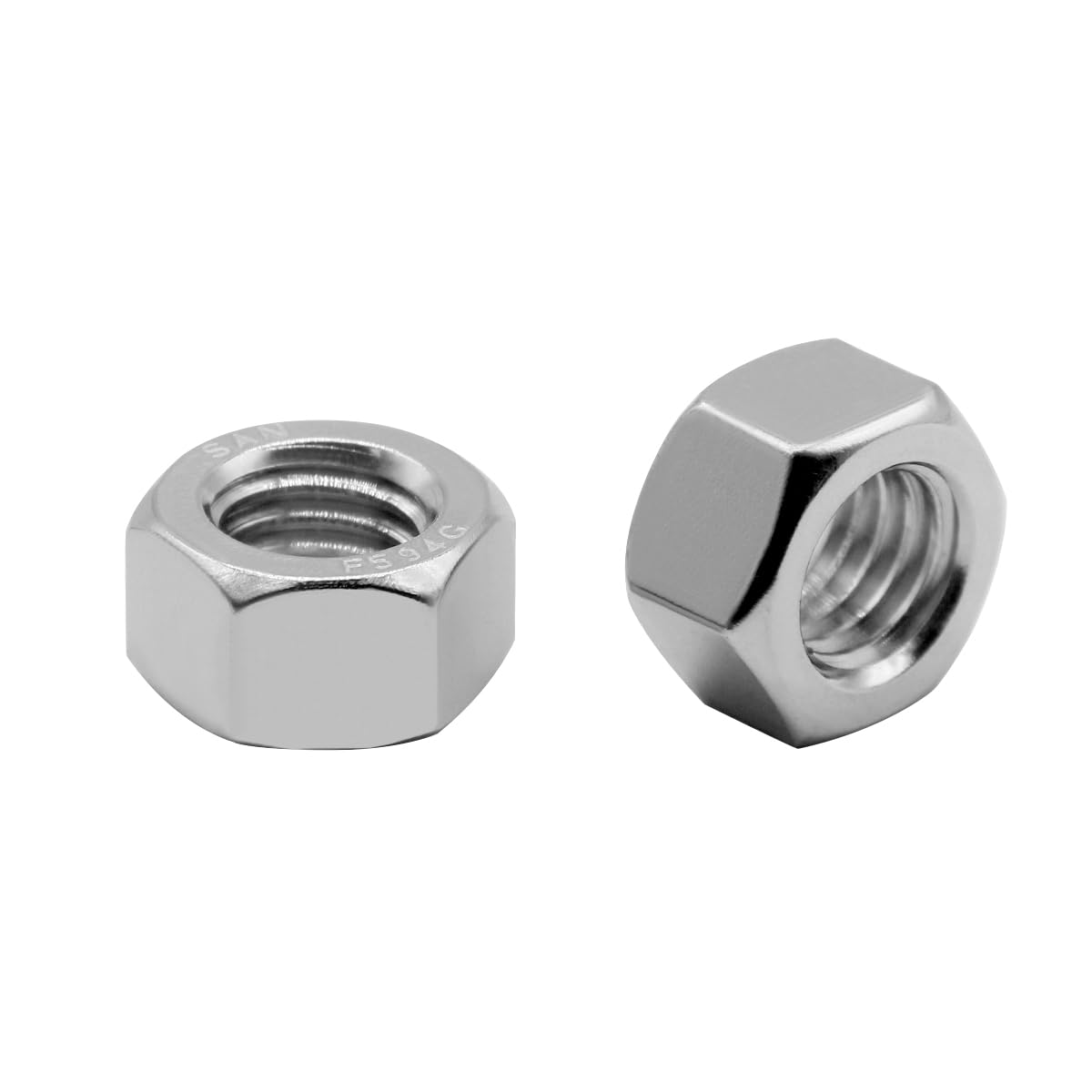 50 pcs M6-1.0 stainless steel nuts — view 4