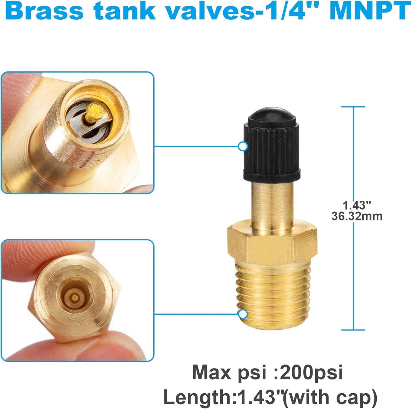 1/4 inch inflation Schrader valve — view 6
