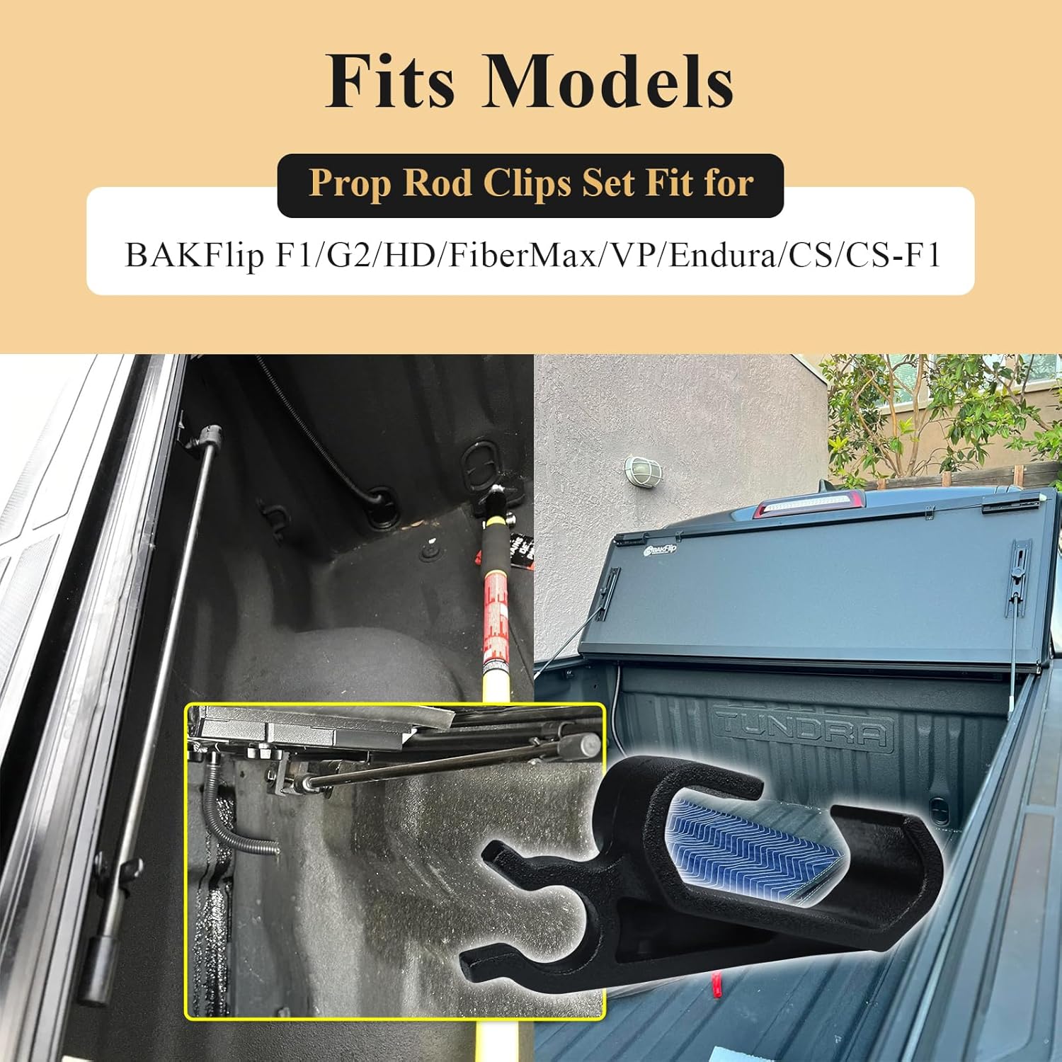 2 pcs tonneau cover prop rod clips — view 5