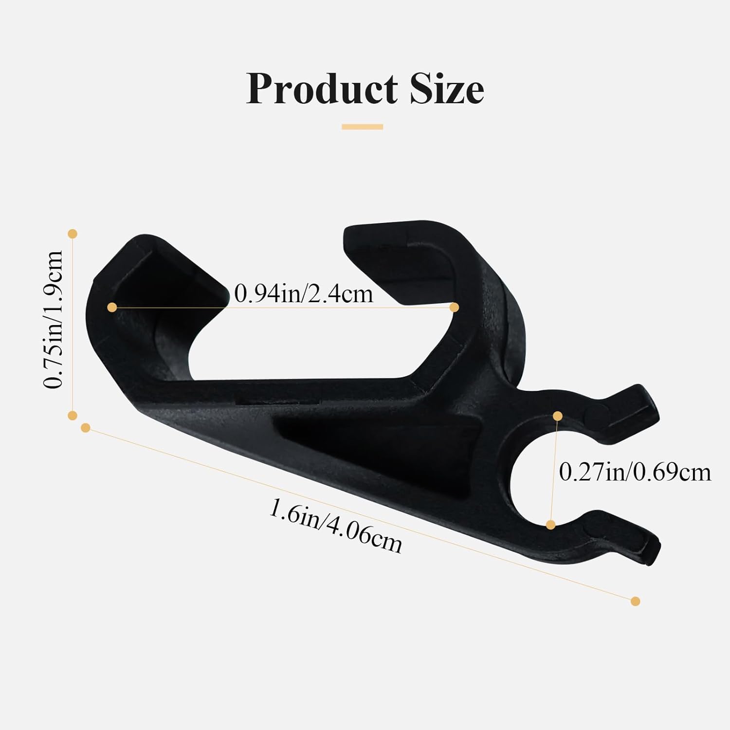 2 pcs tonneau cover prop rod clips — view 8