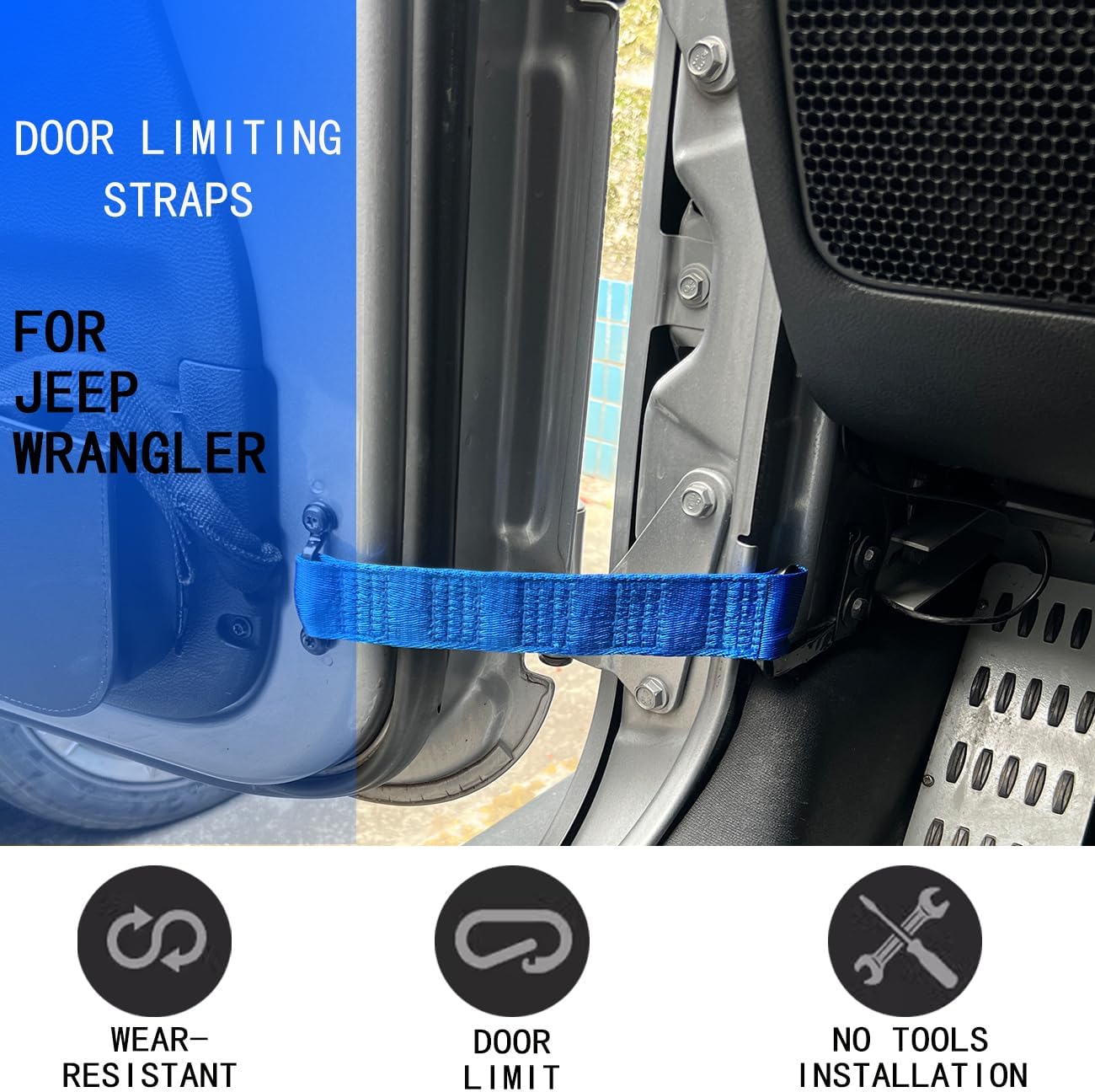 Jeep Wrangler door limit strap 2-pack — view 3