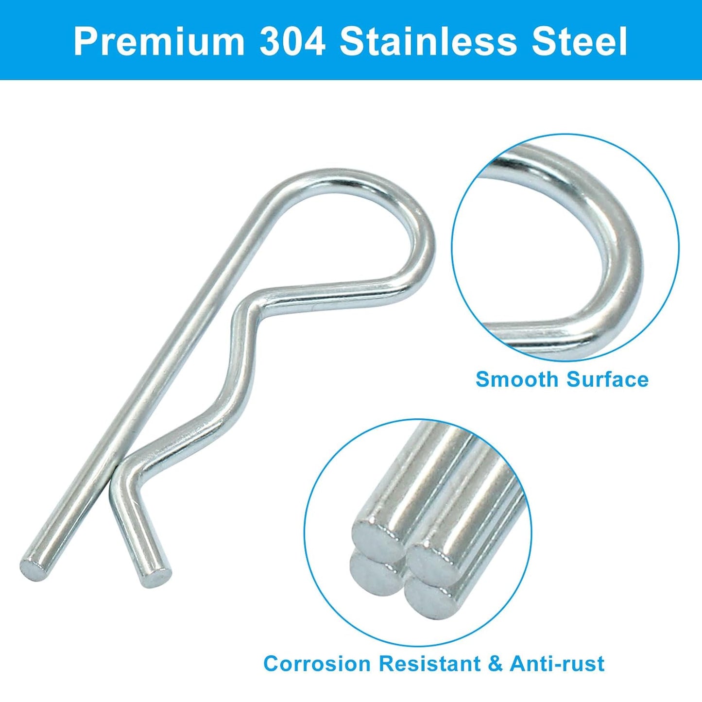 20 pcs cotter R clips M3.5 x 75mm — view 5