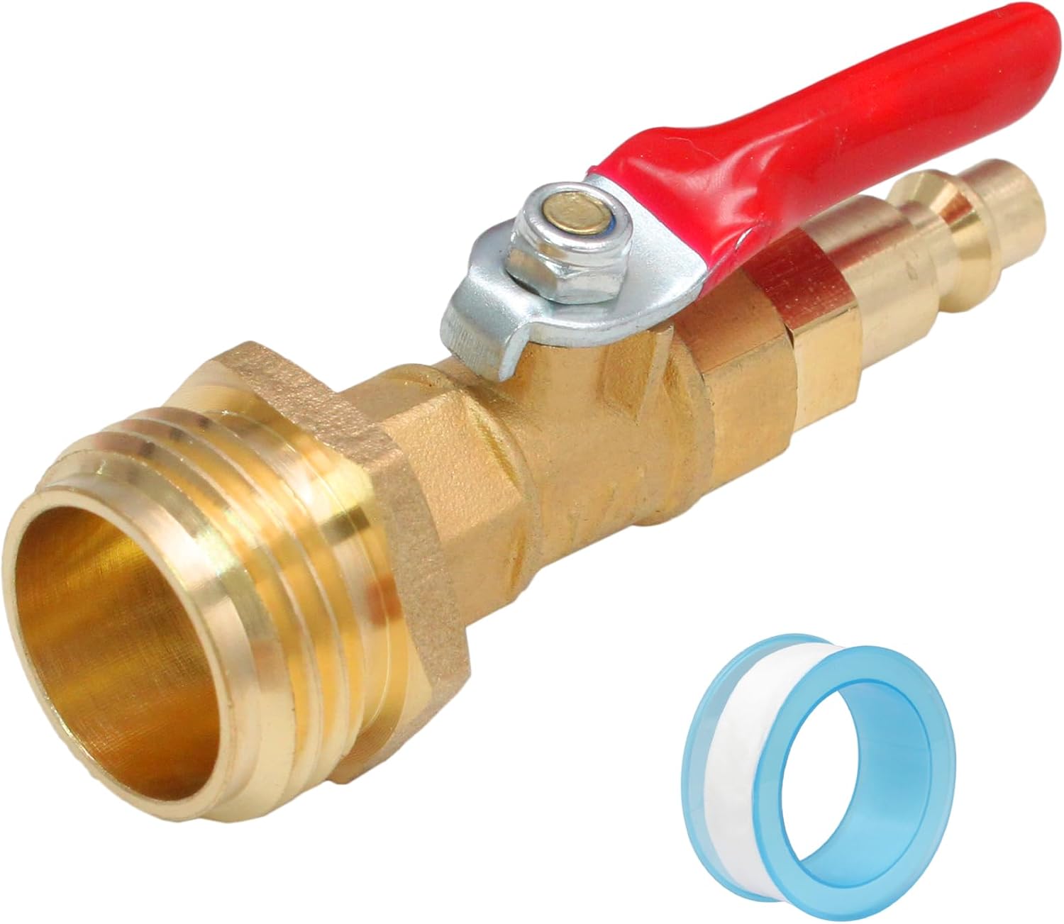 Winterize blowout adapter with ball valve — view 2