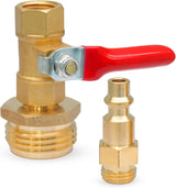 Winterize blowout adapter with ball valve — view 3