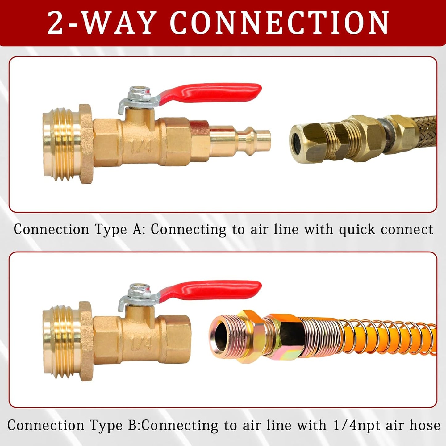 Winterize blowout adapter with ball valve — view 6