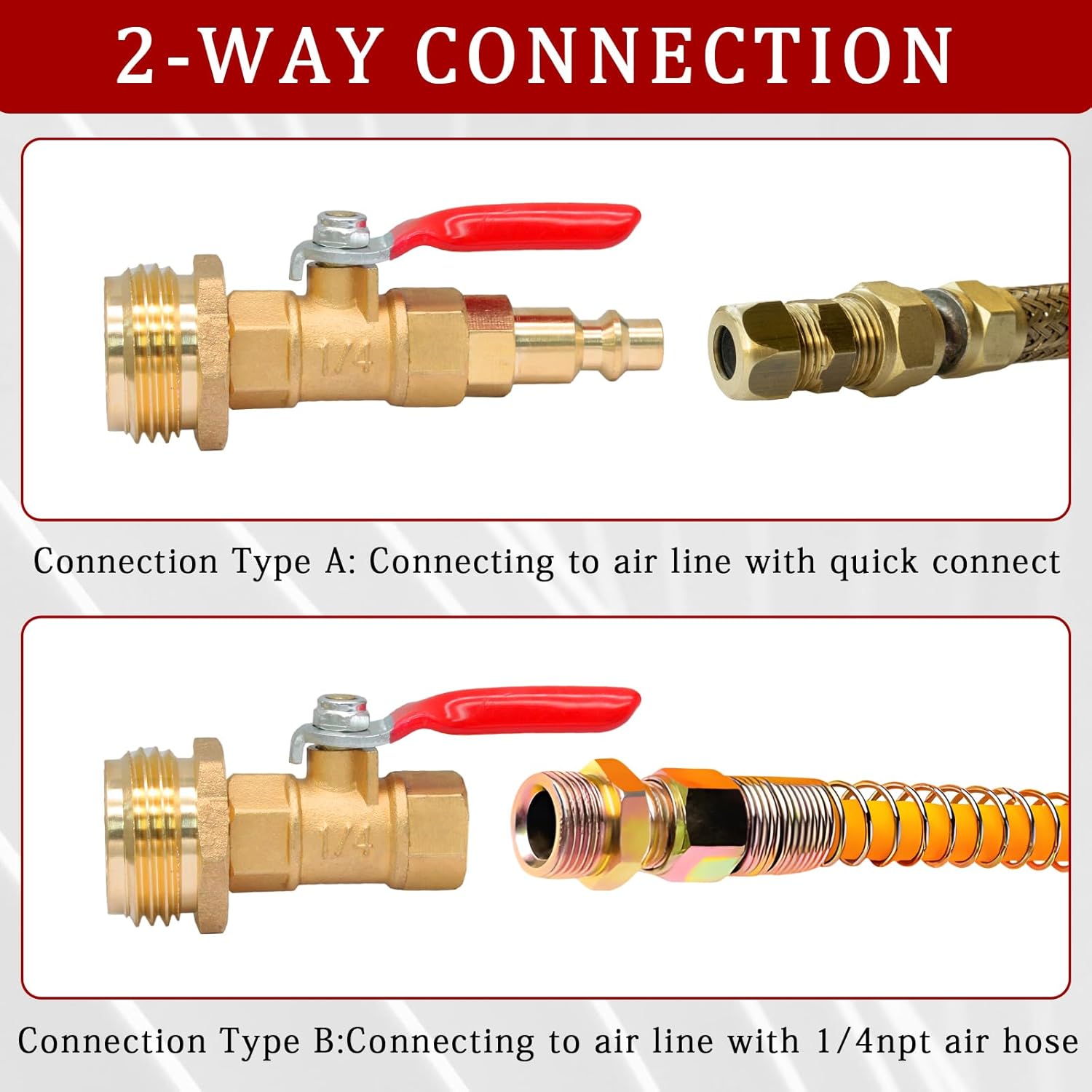 Winterize blowout adapter with ball valve — view 6