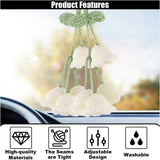 Crochet Suzuran car mirror charm — view 4