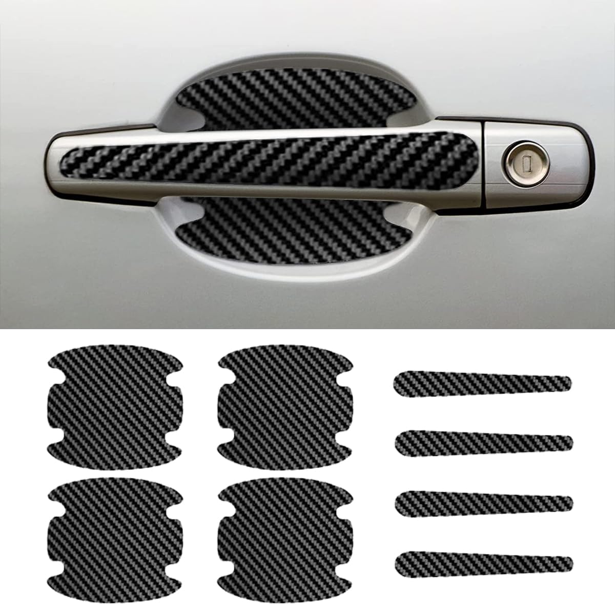 8 pcs car door handle scratch protectors — view 2