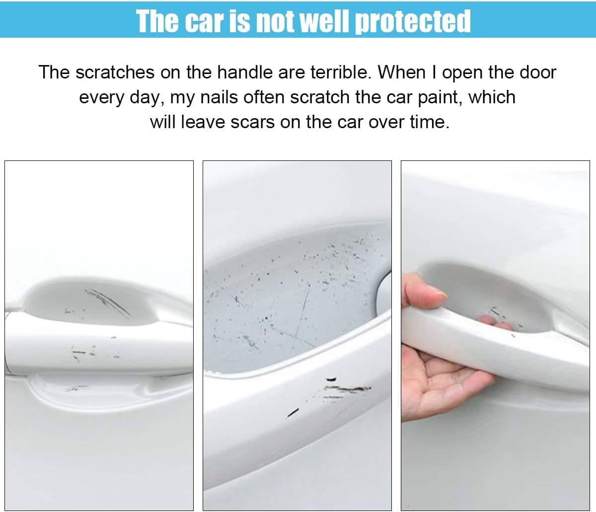 8 pcs car door handle scratch protectors — view 4