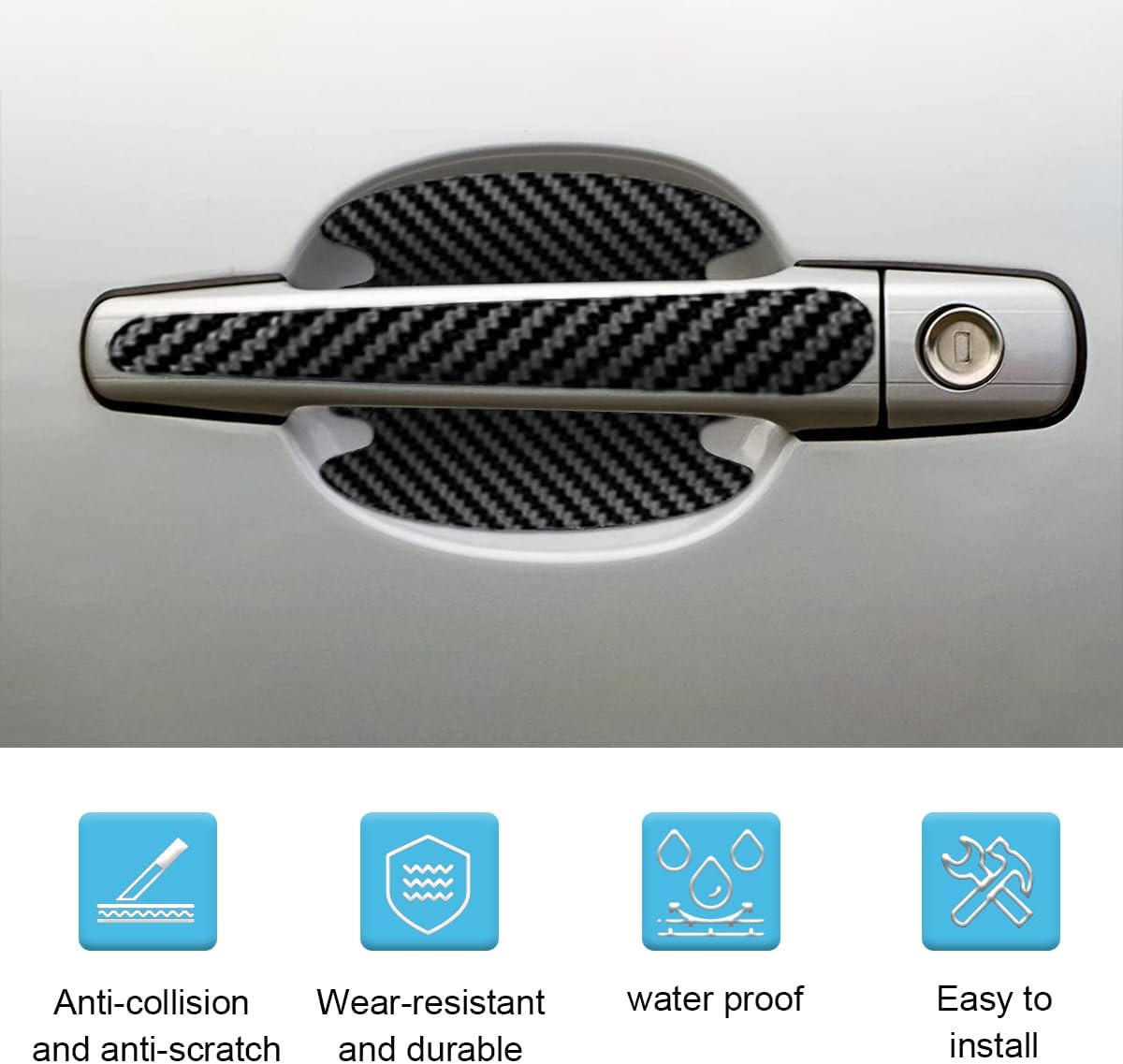 8 pcs car door handle scratch protectors — view 5