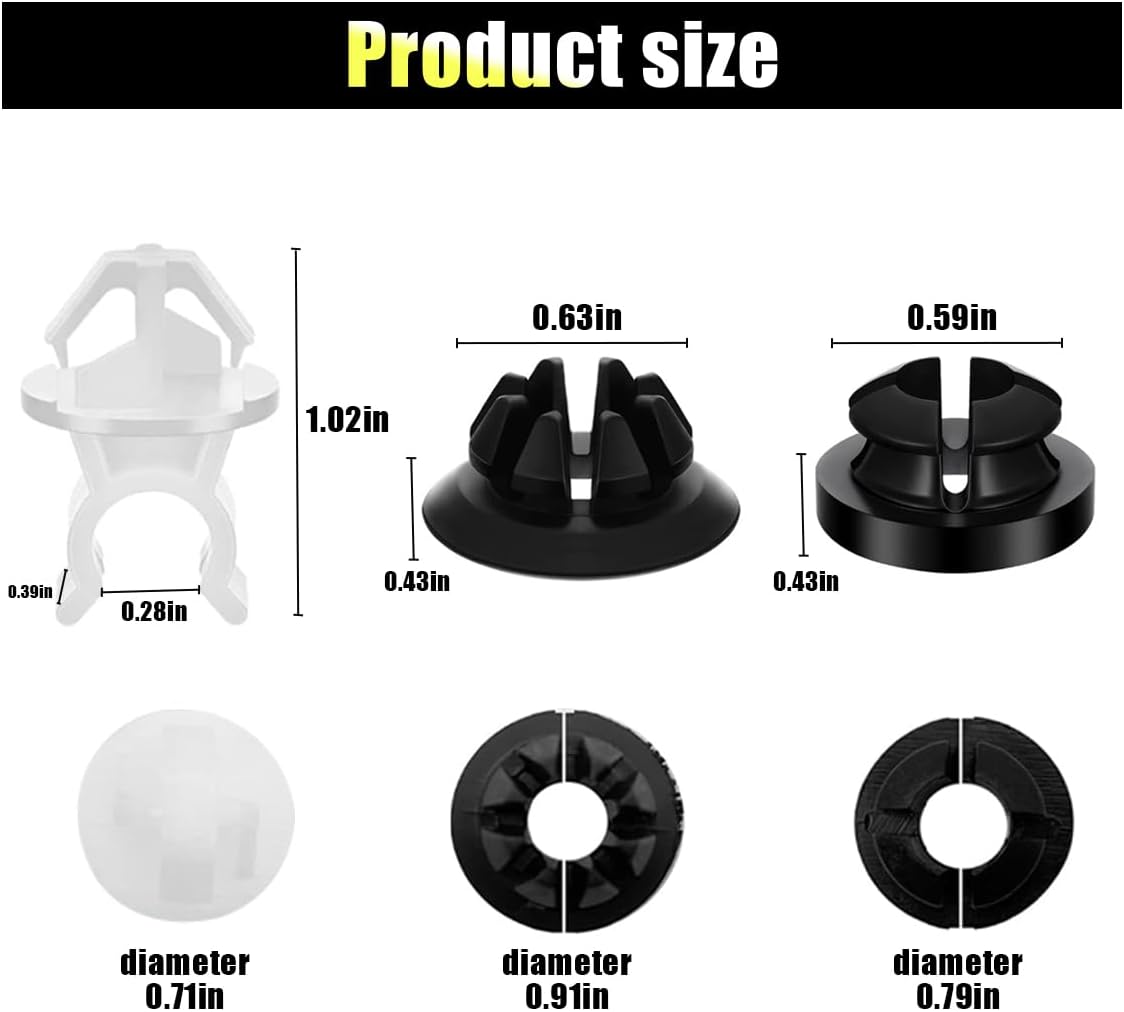 30 pcs hood prop rod holder clips — view 3