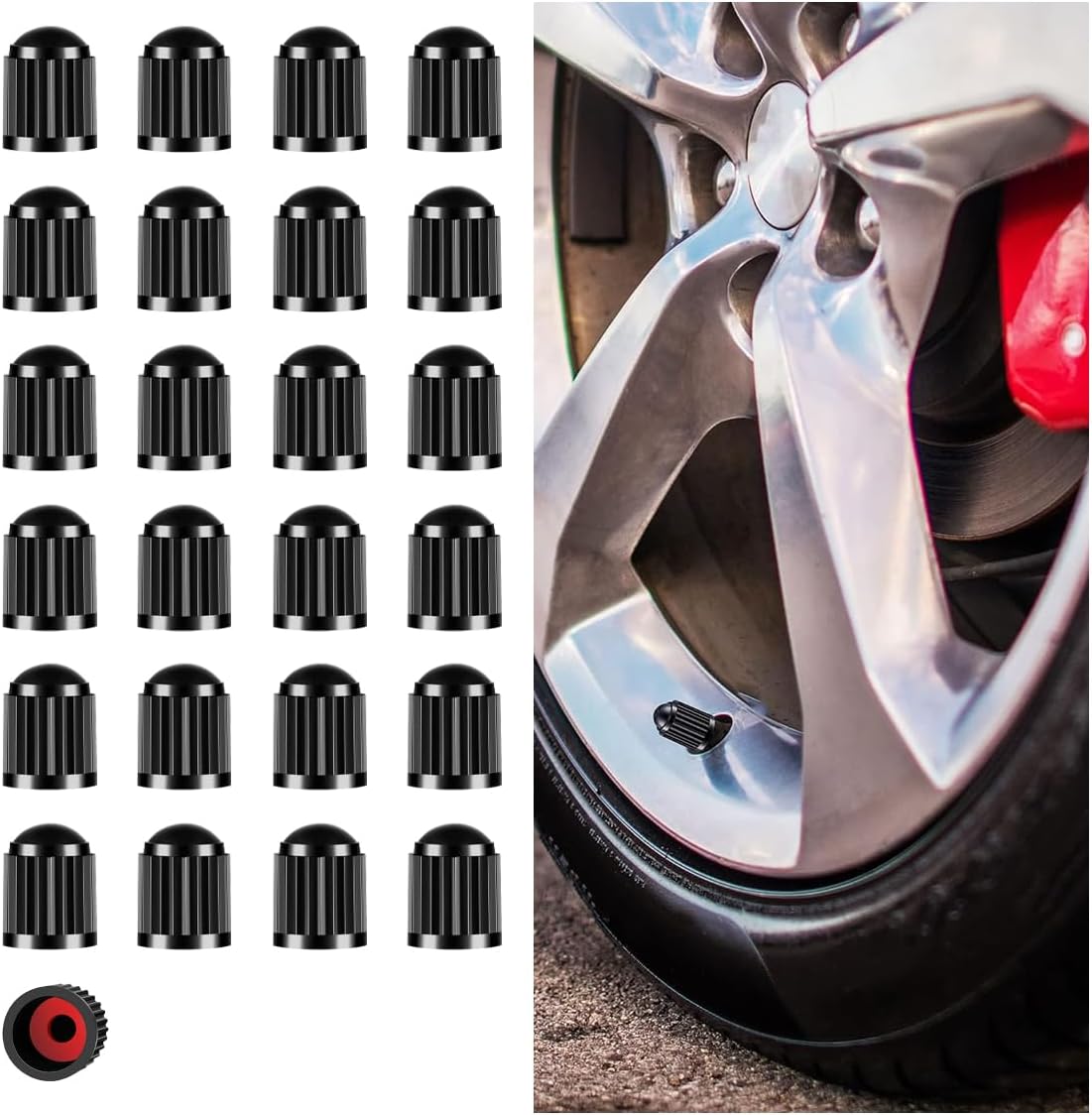 25 pcs tyre valve stem caps — view 2