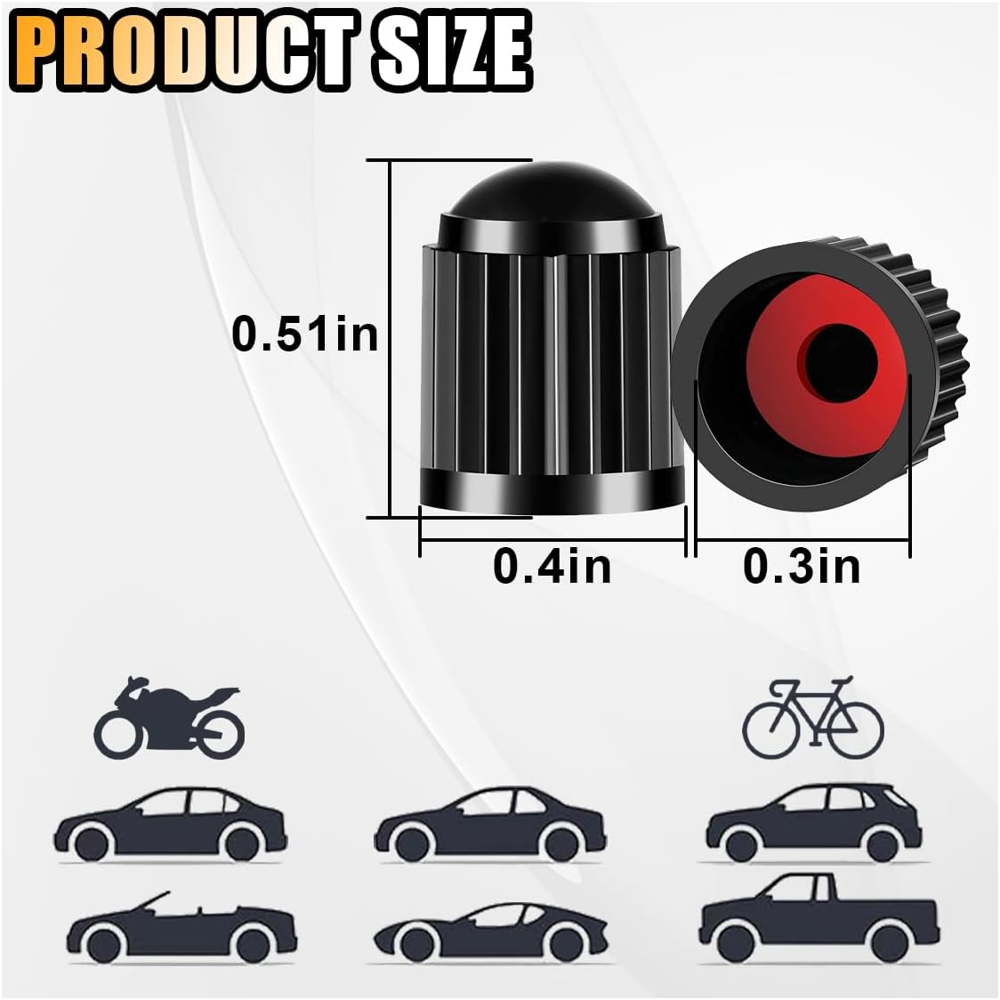 25 pcs tyre valve stem caps — view 3