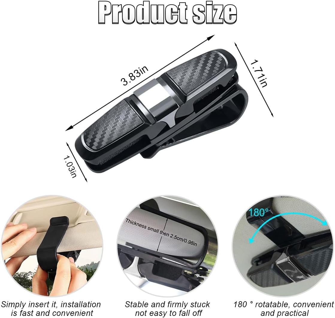 2 pcs car visor glasses holder clips — view 3