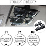 2 pcs car visor glasses holder clips — view 5