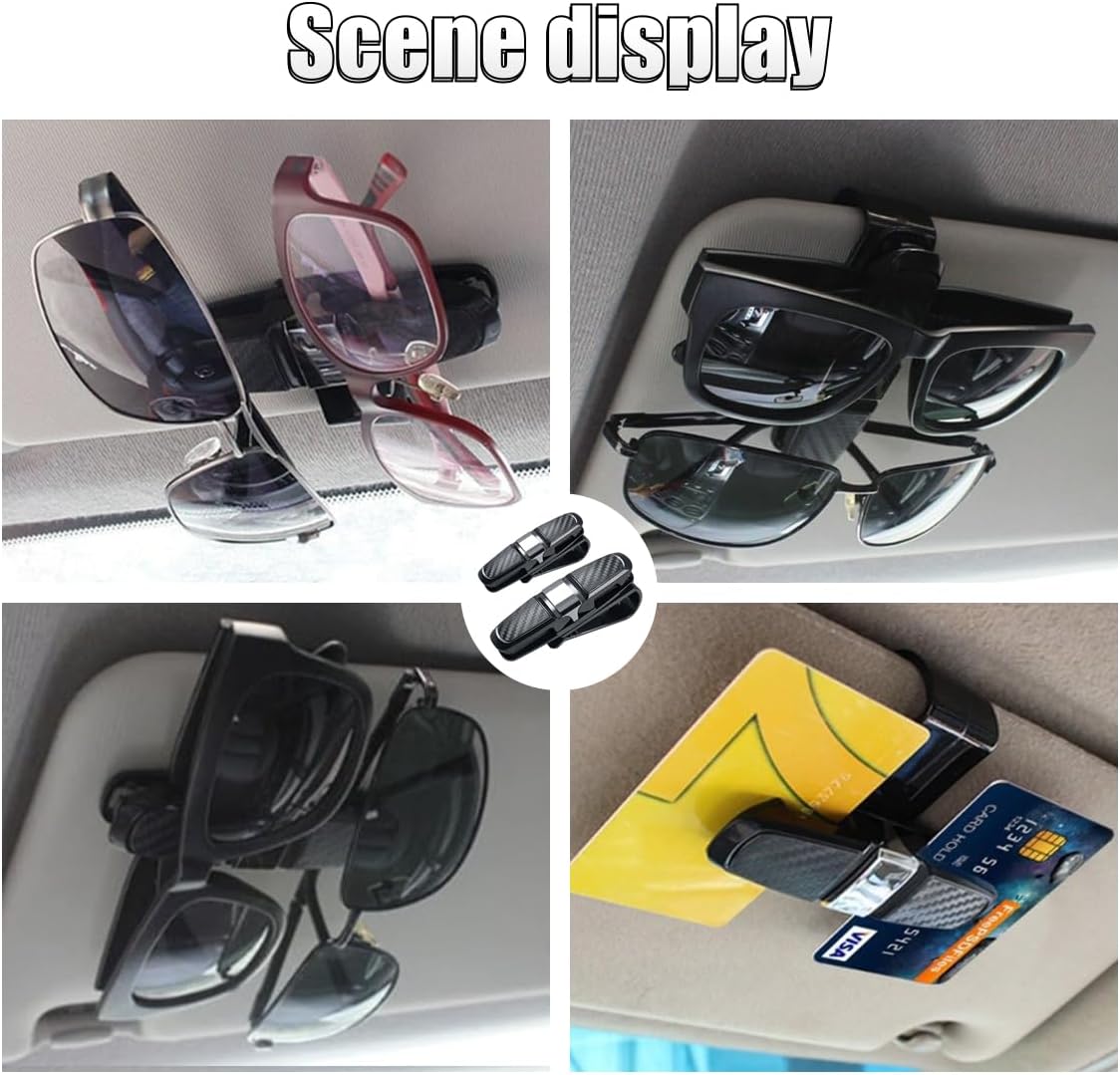 2 pcs car visor glasses holder clips — view 7