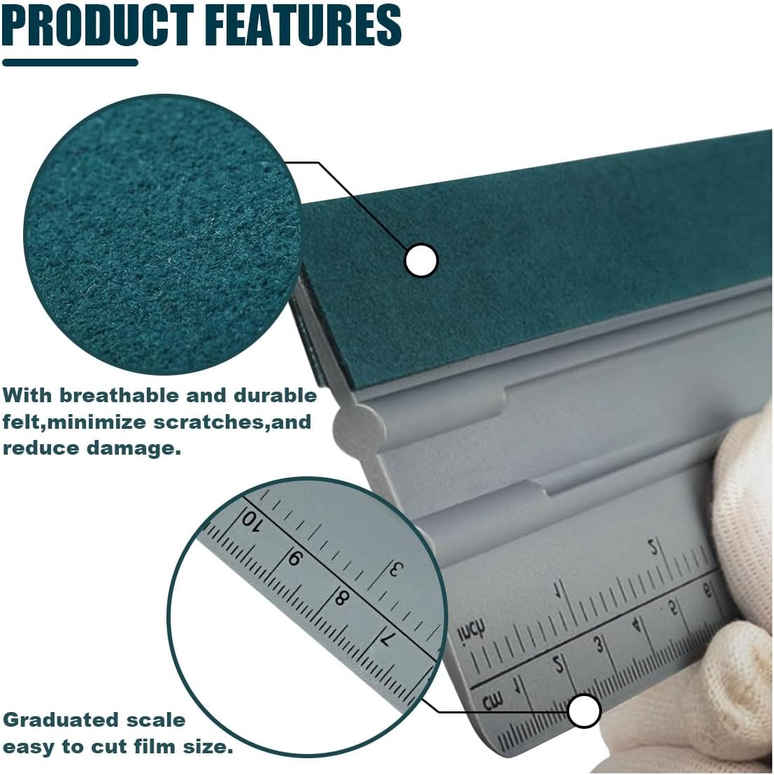12 inch vinyl wrap squeegee — view 4