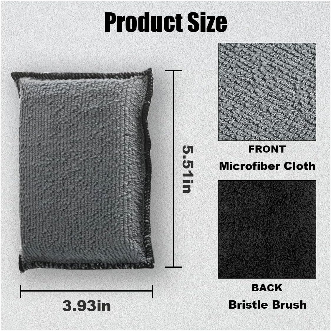 3 pcs car interior scrubbing sponges — view 3