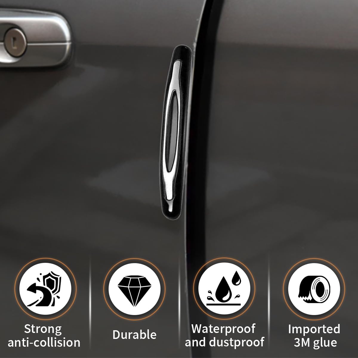 4 pcs car door edge guards — view 5