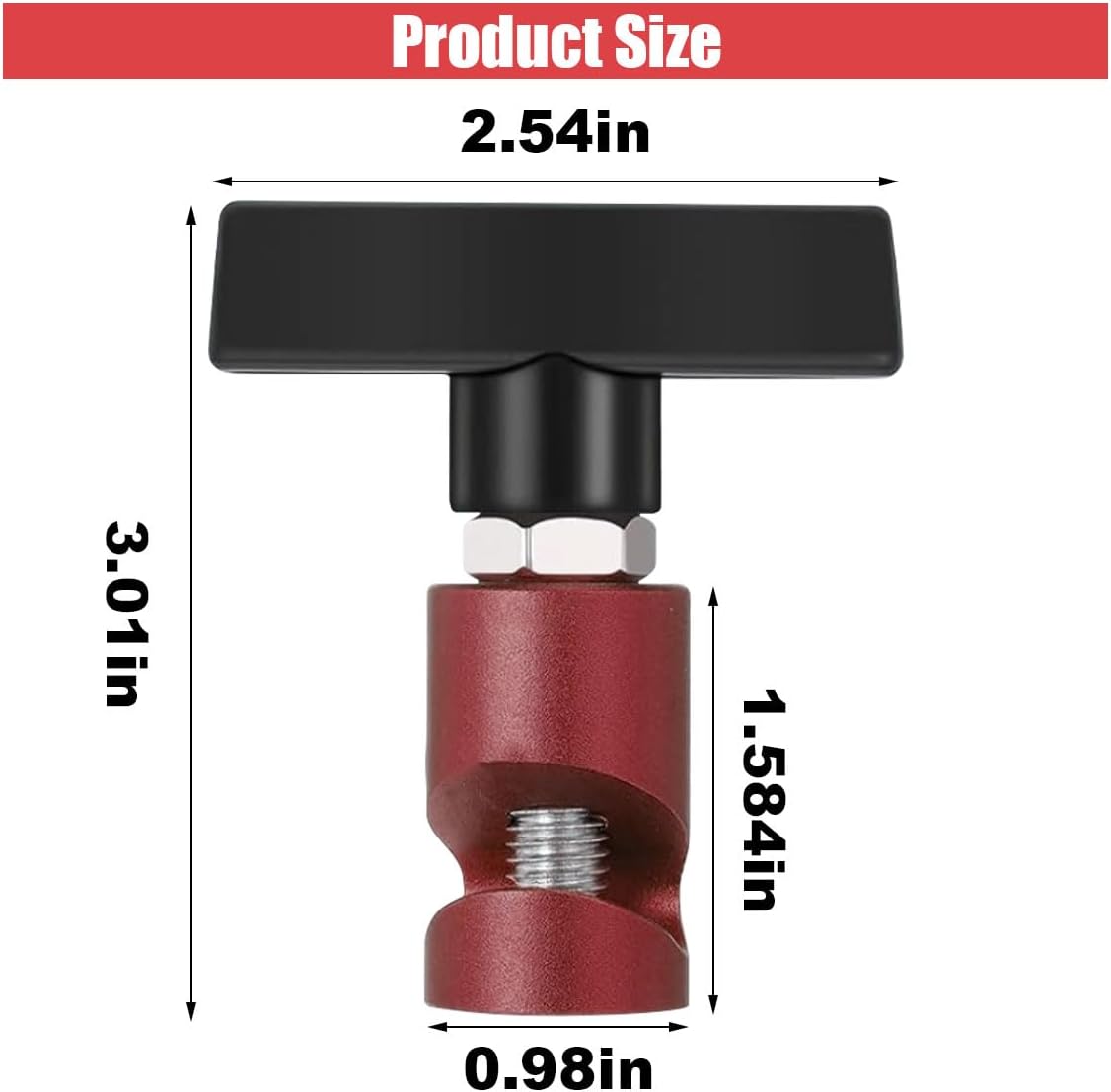 Car hood strut lift support clamp — view 3