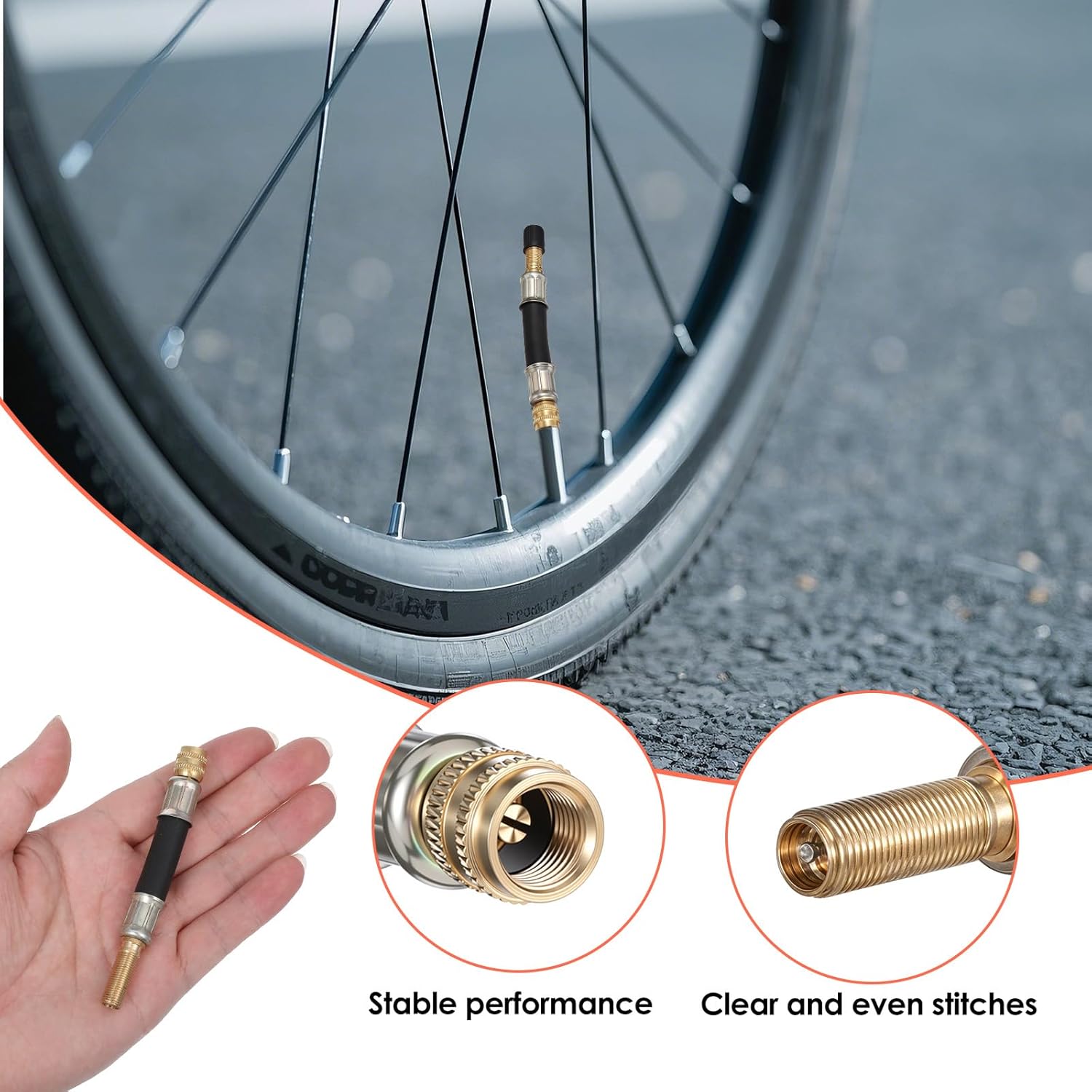 2 pcs 3.93 inch brass valve extension — view 4