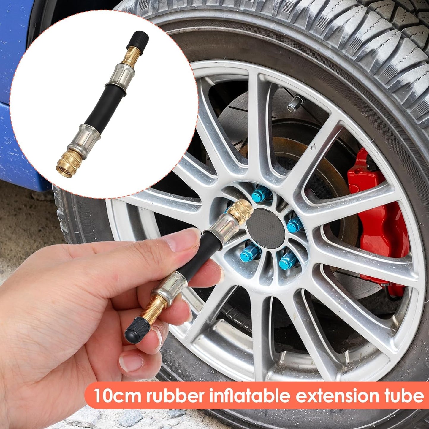 2 pcs 3.93 inch brass valve extension — view 6