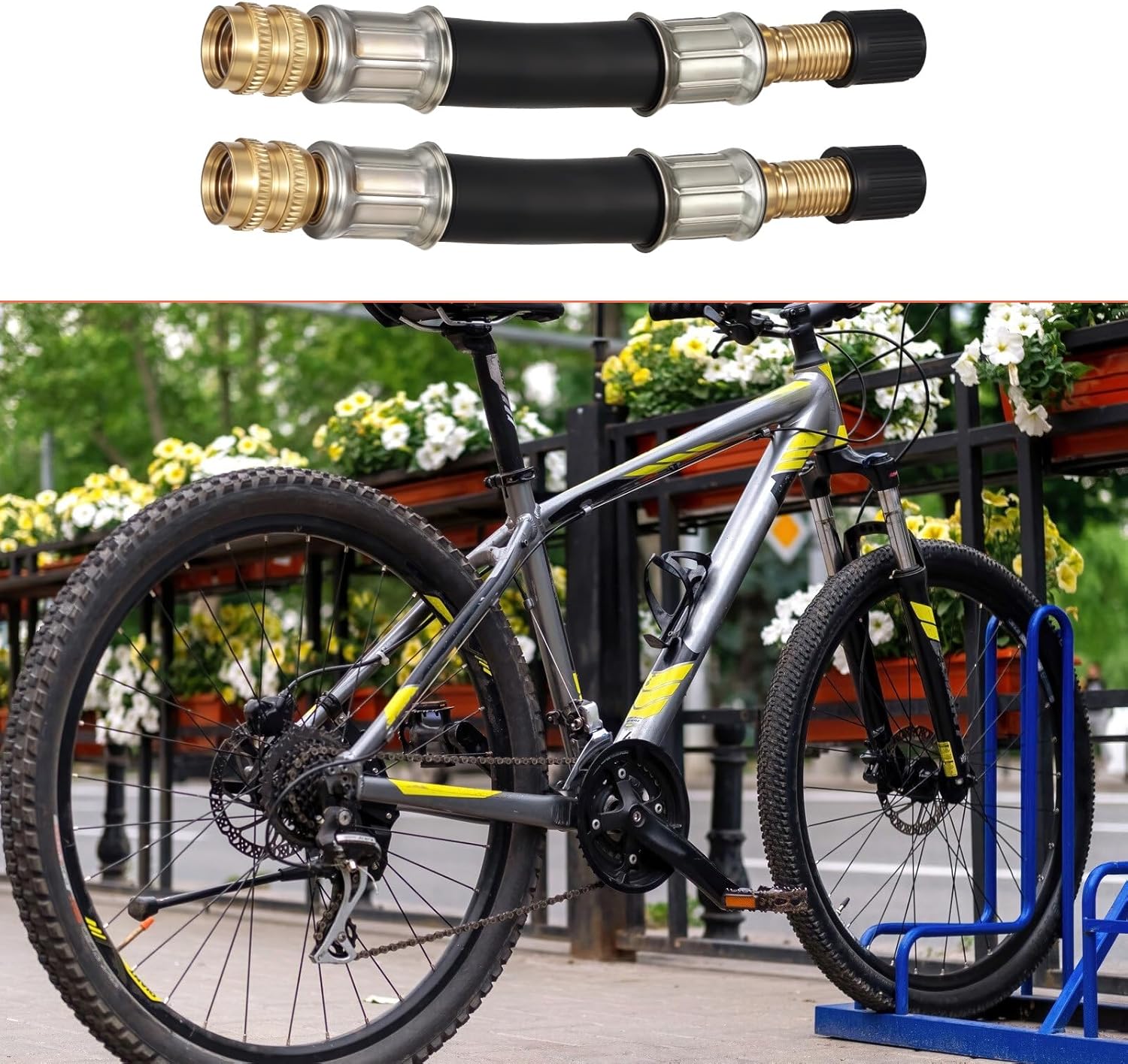 2 pcs 3.93 inch brass valve extension — view 8