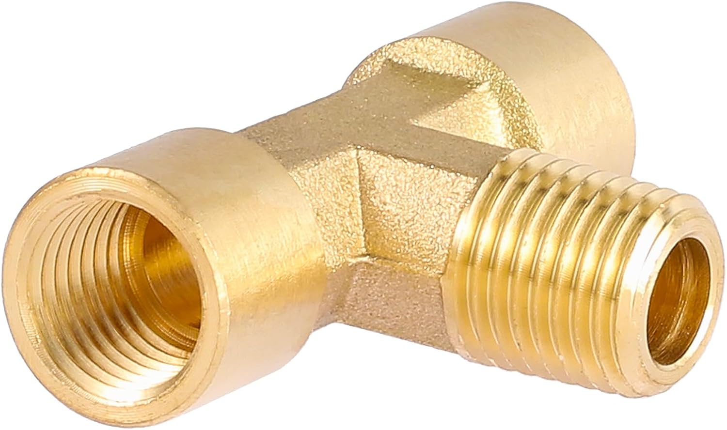 2 Pack 1/4 NPT Brass Tee — view 5