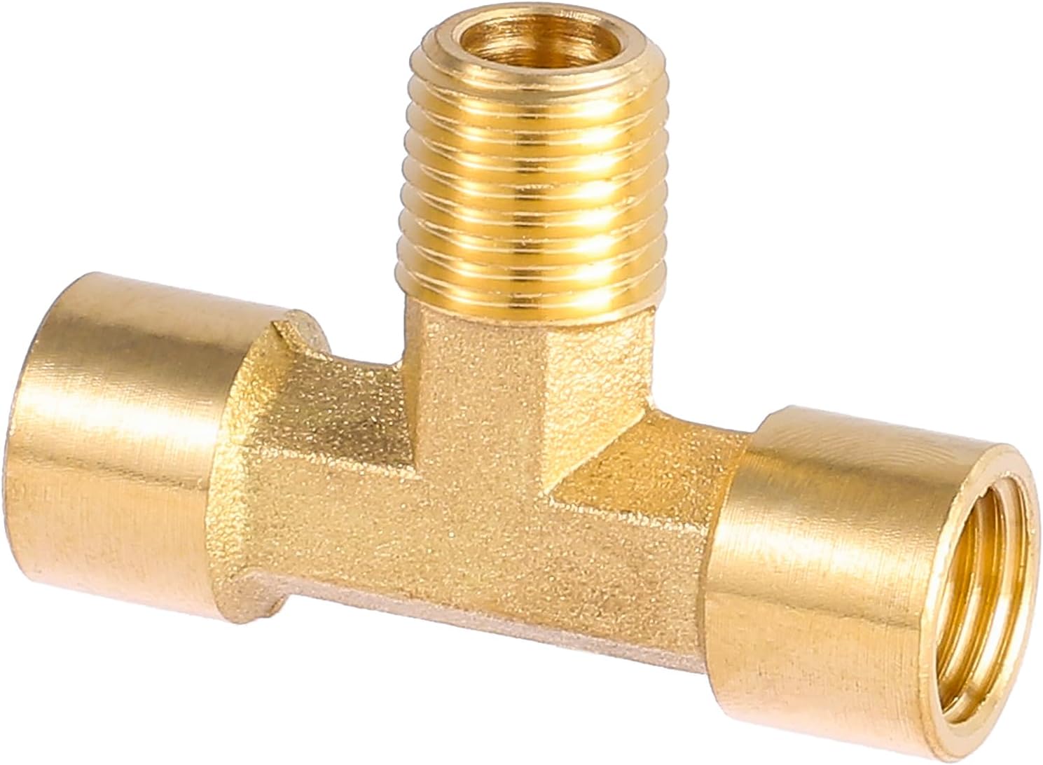 2 Pack 1/4 NPT Brass Tee — view 6