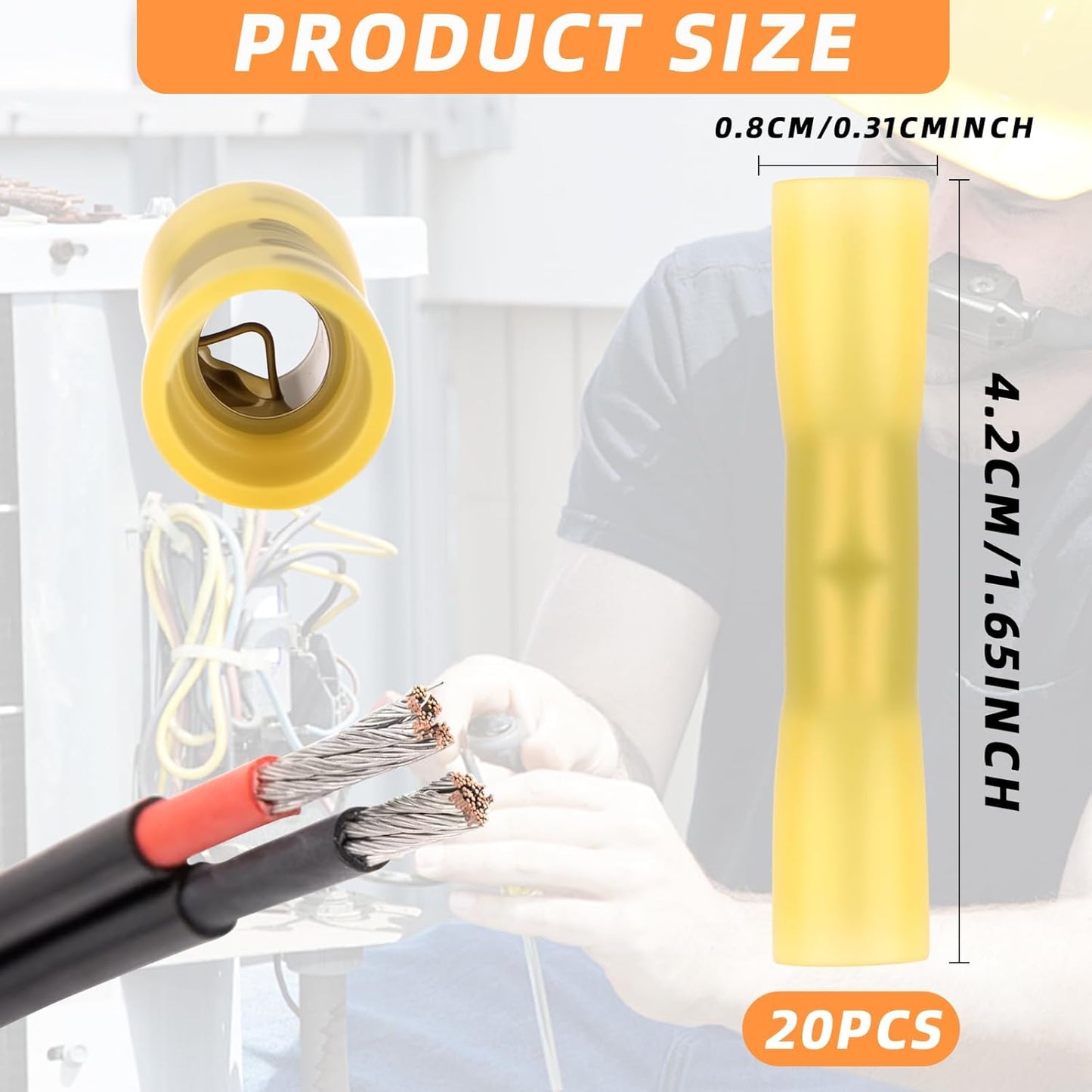 20 Pcs Butt Connectors Heat Shrink — view 2