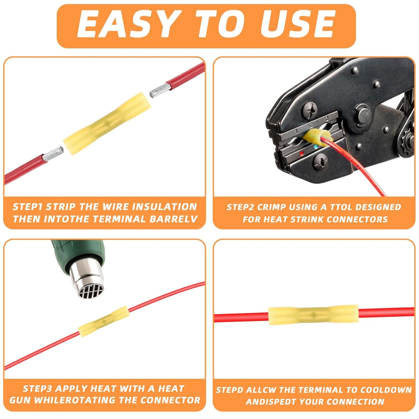20 Pcs Butt Connectors Heat Shrink — view 6