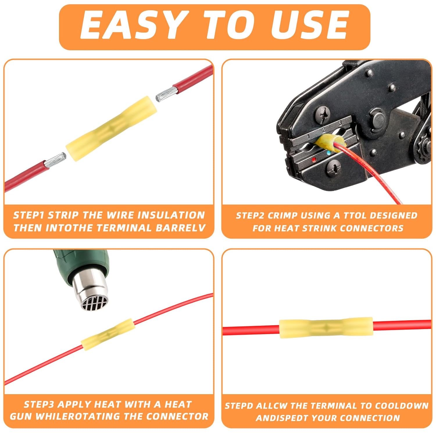 20 Pcs Butt Connectors Heat Shrink — view 6
