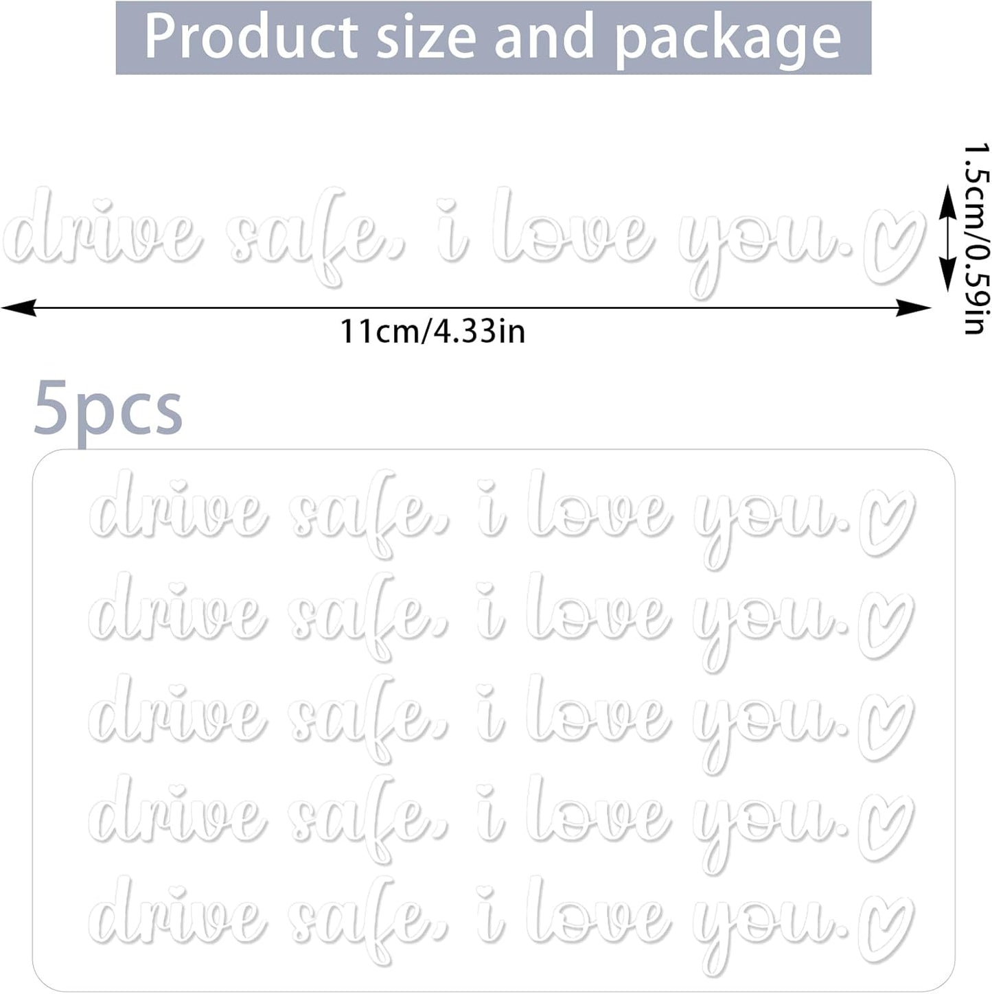 5 Pcs Drive Safe I Love — view 2