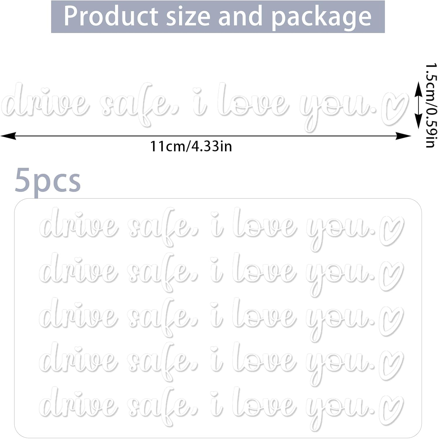 5 Pcs Drive Safe I Love — view 2