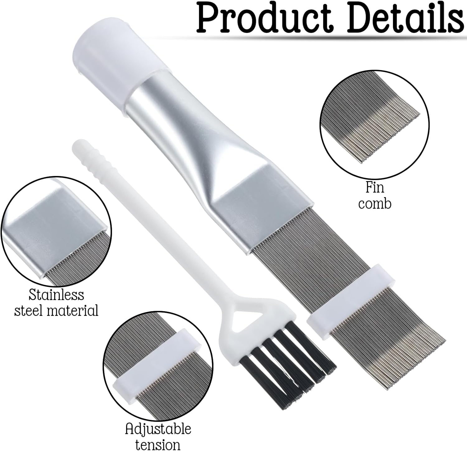 2Pcs Radiator Fin Comb,Coil Cleaning Brush — view 3