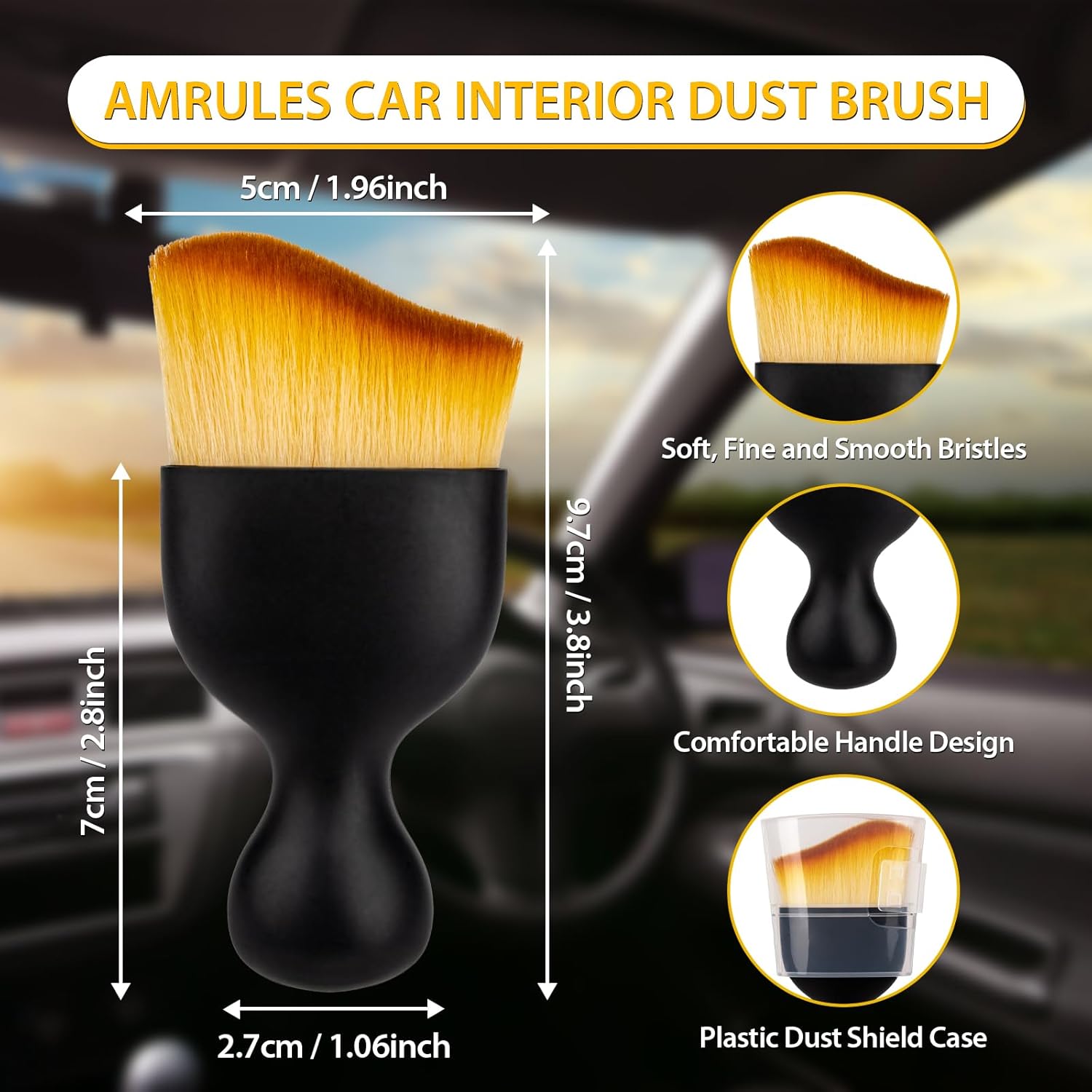 2PCS Car Interior Detailing Brush, Auto — view 3