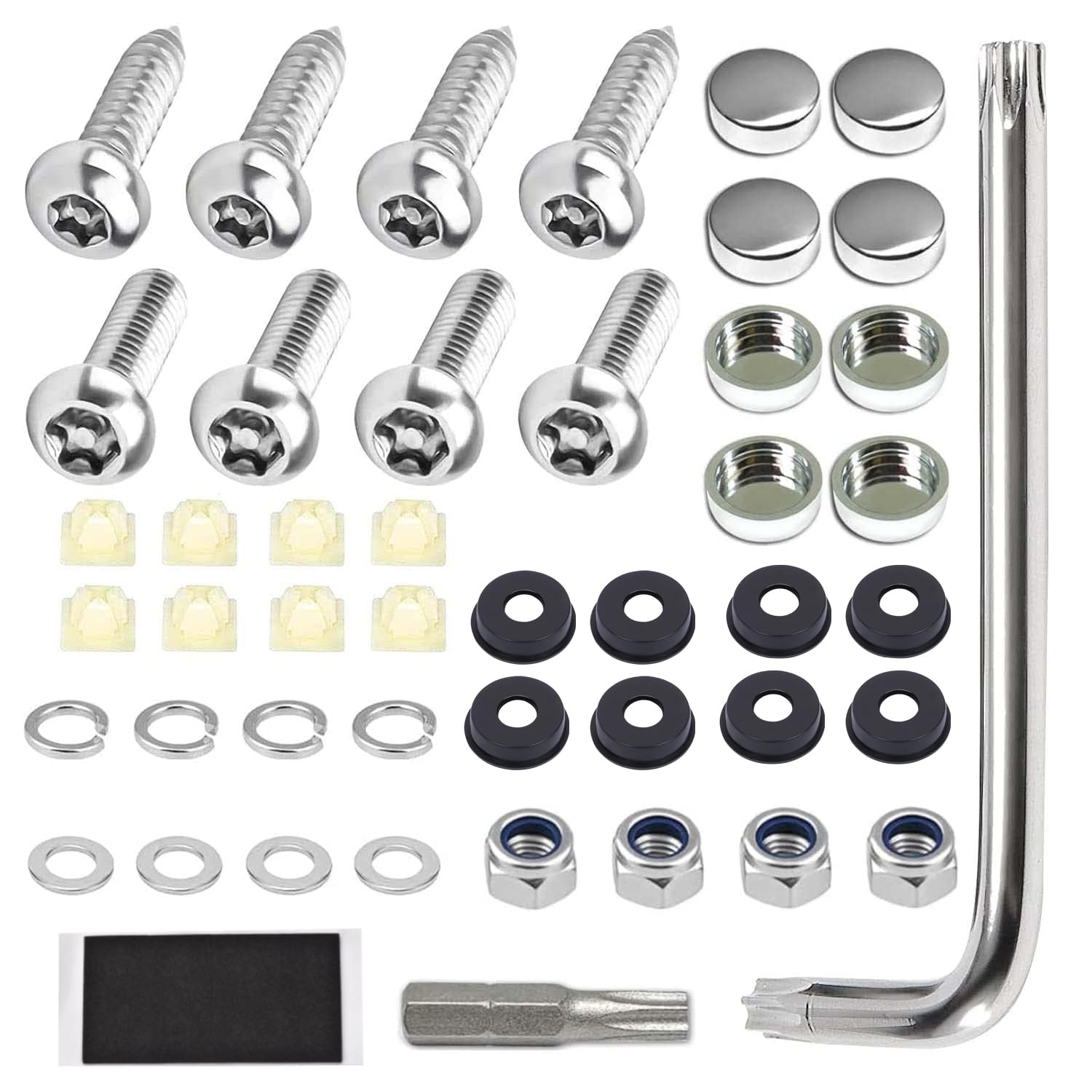 Anti Theft License Plate Screw Kit — view 2