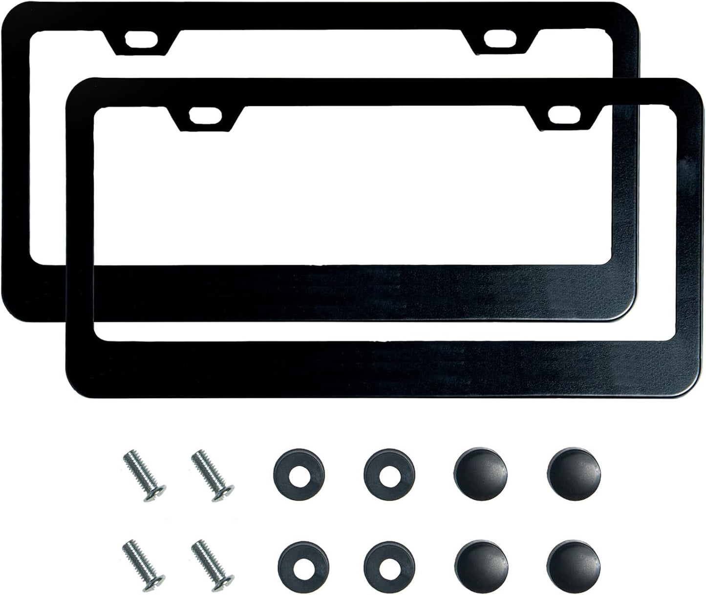 2PCS Matte Black License Plate Frames, — view 8