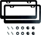 2PCS Matte Black License Plate Frames, — view 8