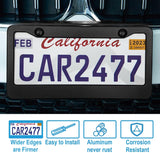 2PCS Matte Black License Plate Frames, — view 4