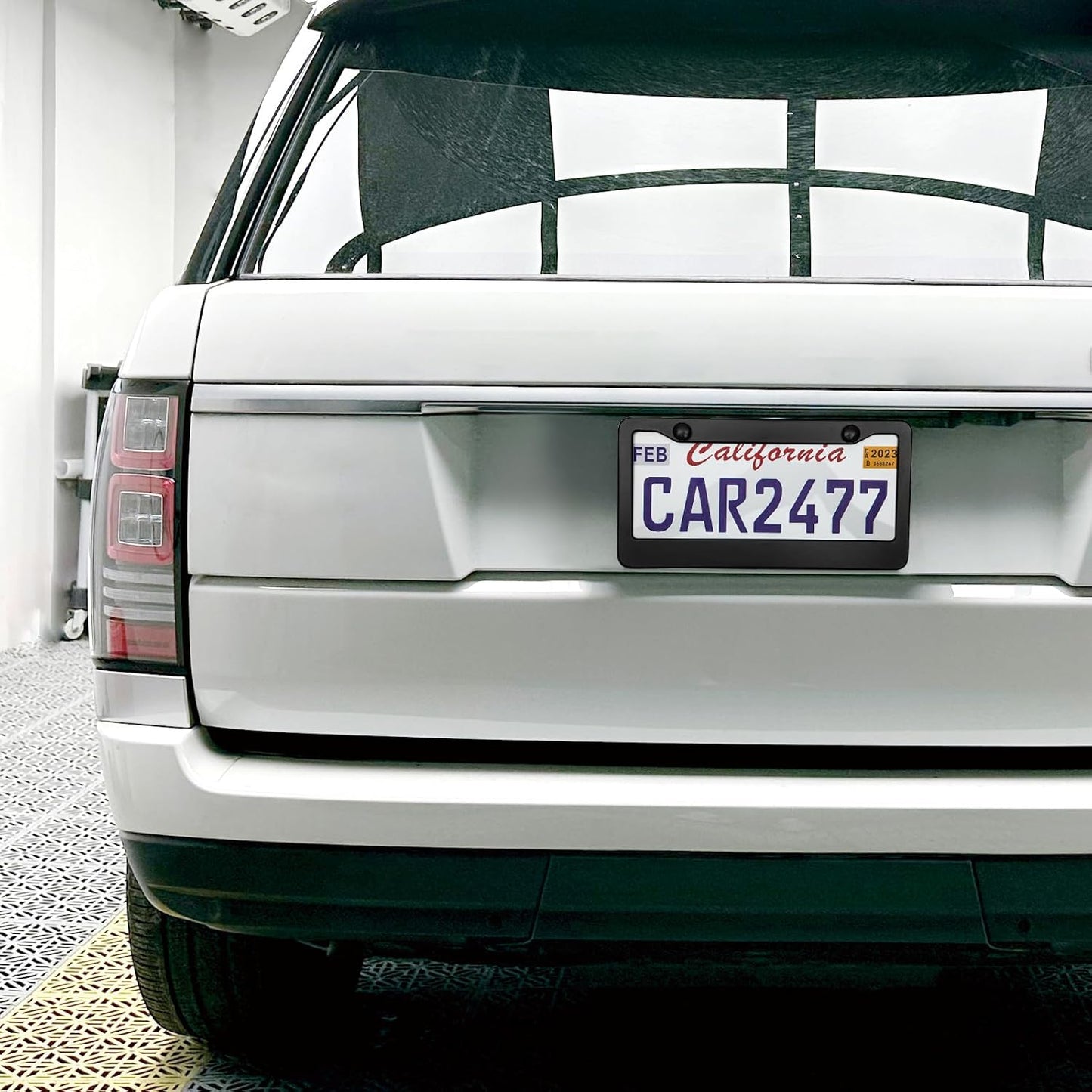 2PCS Matte Black License Plate Frames, — view 6