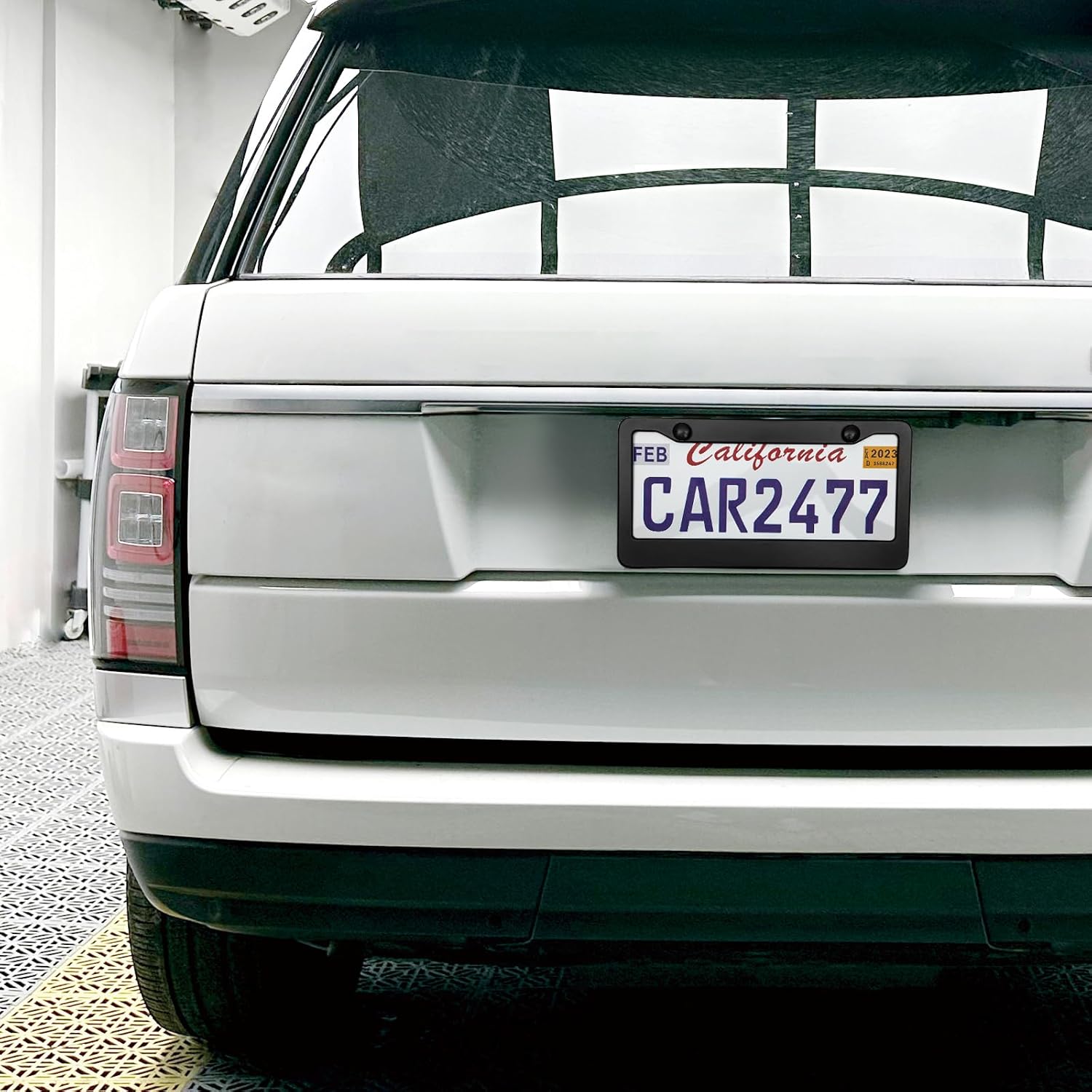 2PCS Matte Black License Plate Frames, — view 6