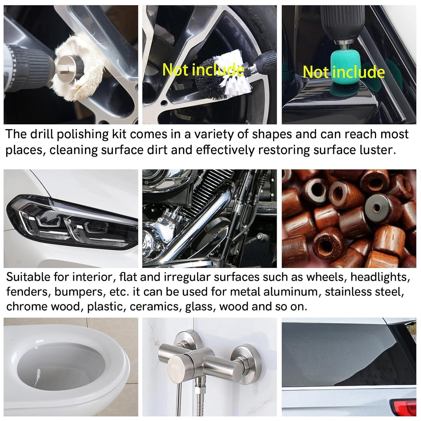 Aluminium wheel polishing kit 6 piece — view 6